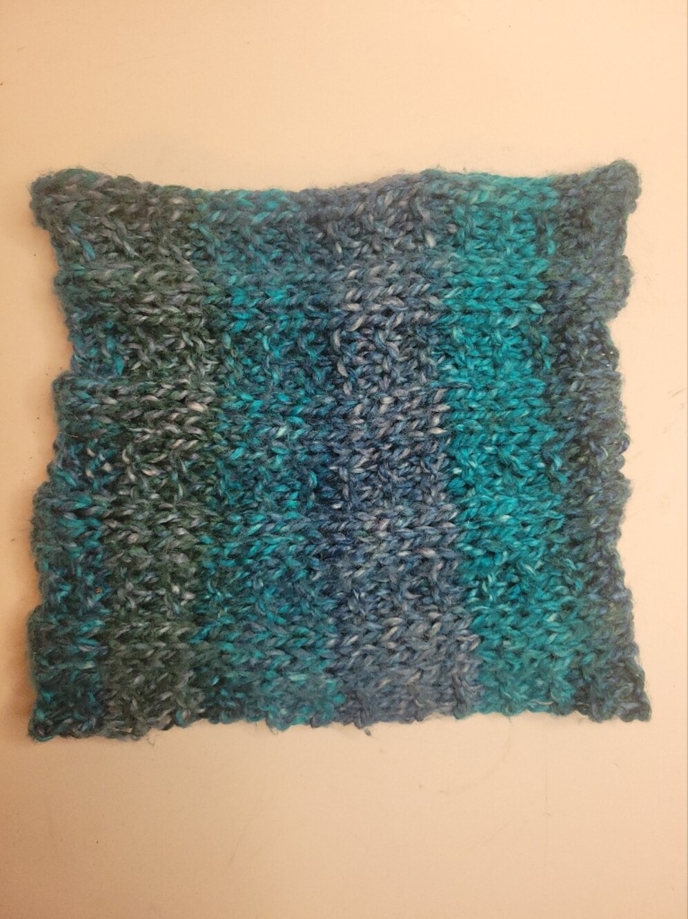 Handmade Loose Knit Soft Neckwarmer Teal and Blue